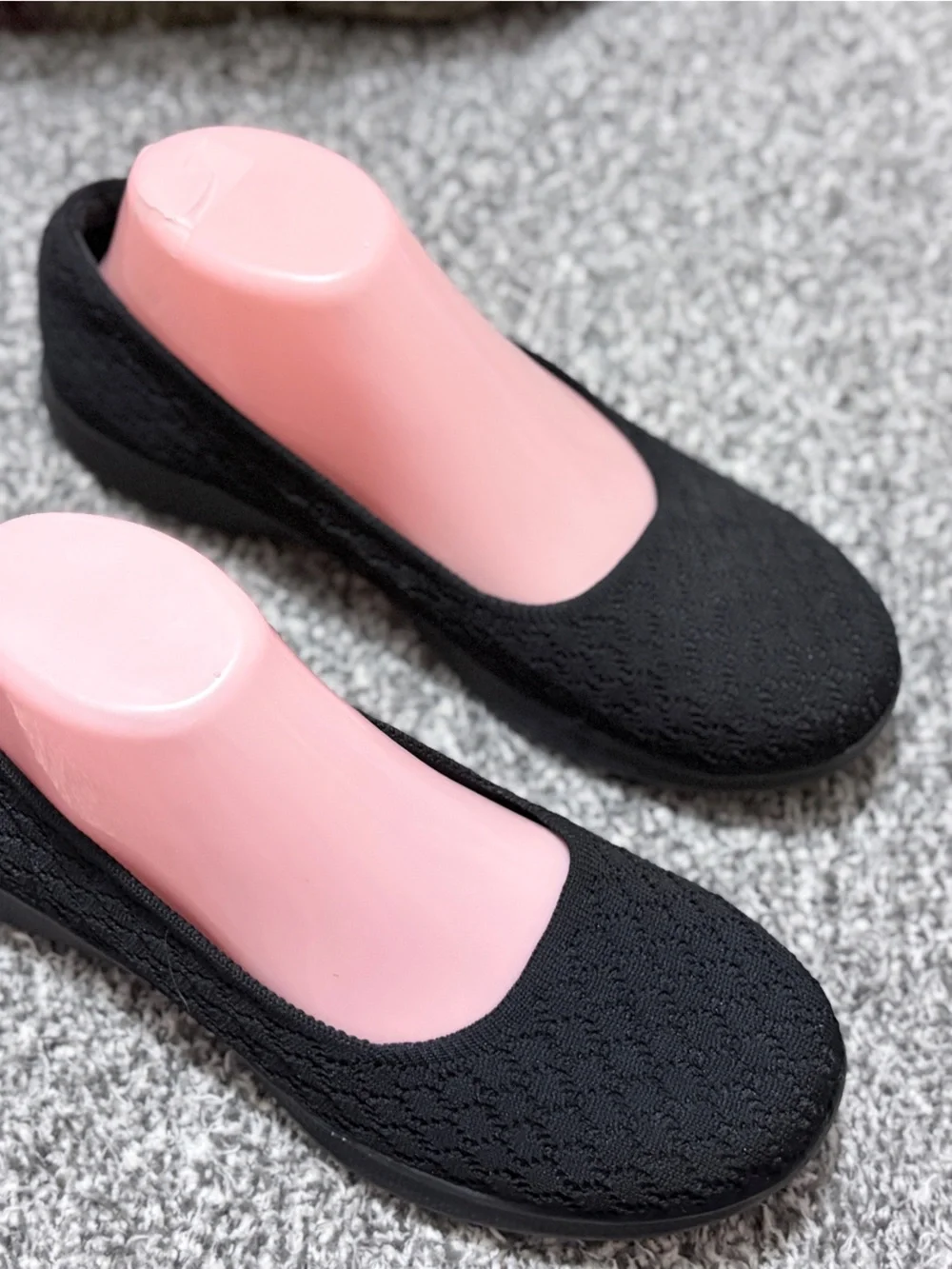 Skechers Goga Max Womens 8.5 Go Step Lite Black Slip On Ballet Flat Shoes 14743